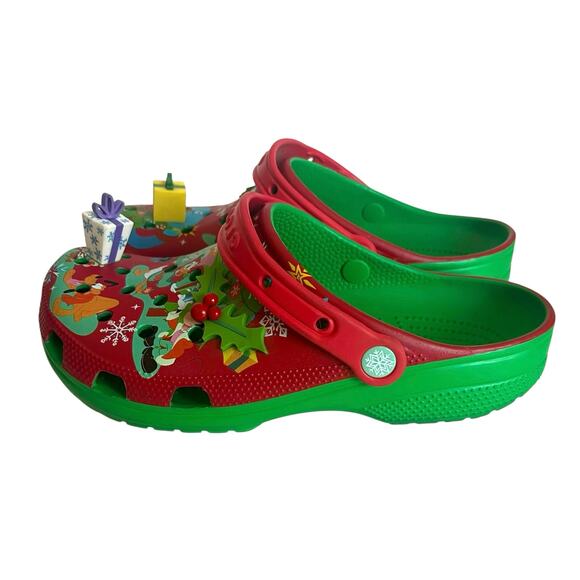 Crocs Classic Disney Mickey & Friends Christmas Slip On Clog Size 10 - Picture 3 of 13